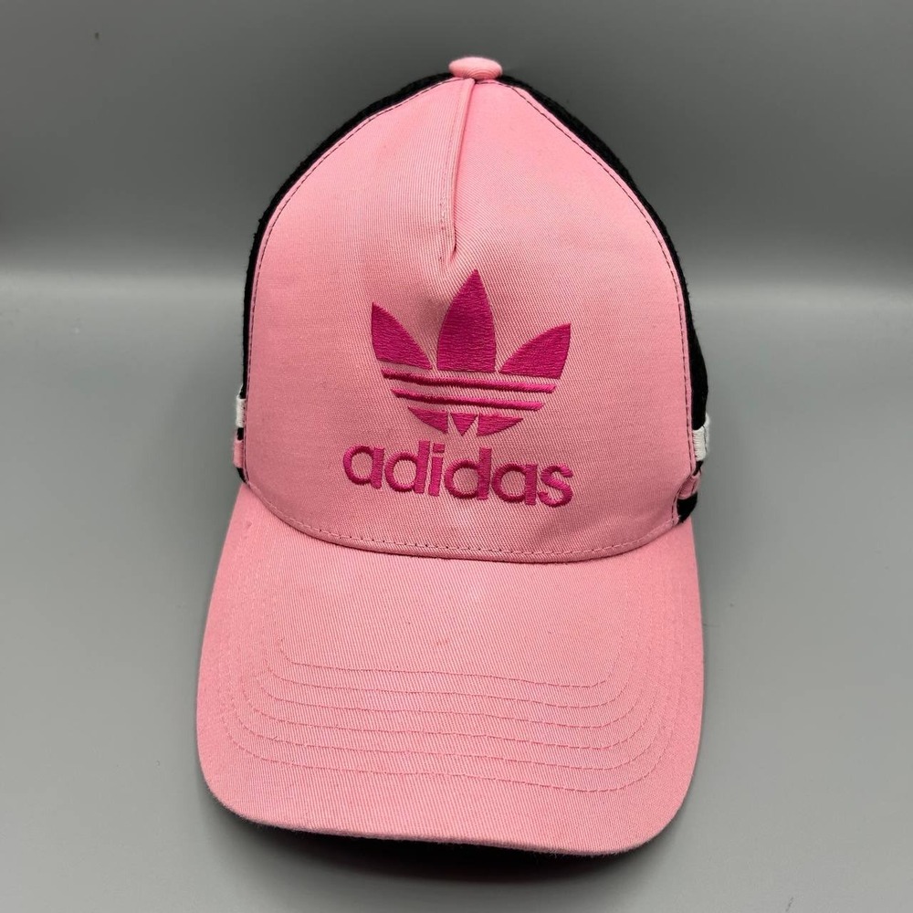 Adidas Trucker Hat Men Pink Embroidered Grace Collection Strap Back Cap
